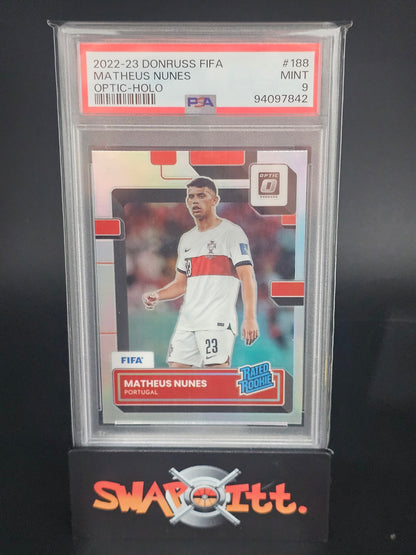 2022-23 donruss fifa MATHEUS NUNES optic-holo psa 9