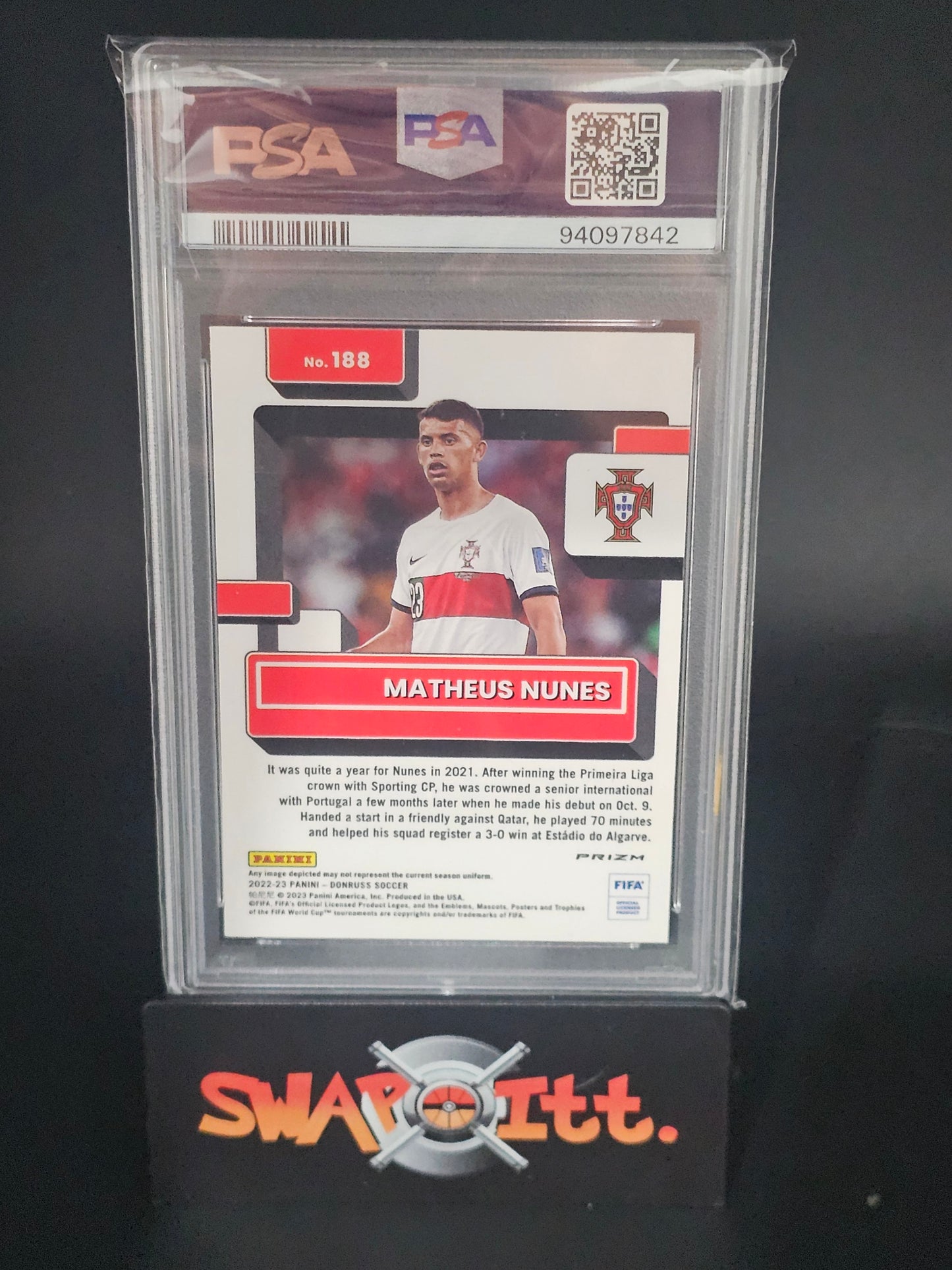 2022-23 donruss fifa MATHEUS NUNES optic-holo psa 9