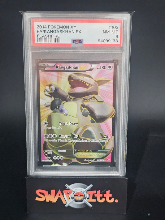 2014 pokemon xy FA/KANGASHKAN EX flashfire psa 8