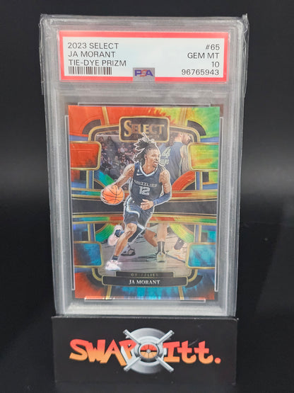 2023 select JA MORANT tie-dye prizm 20/25 psa 10