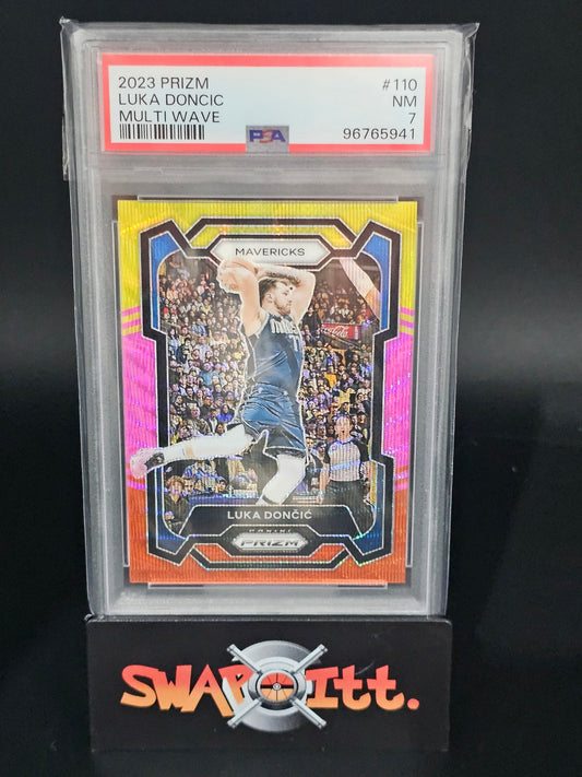 2023 prizm LUKA DONCIC multi wave 09/88 psa 7