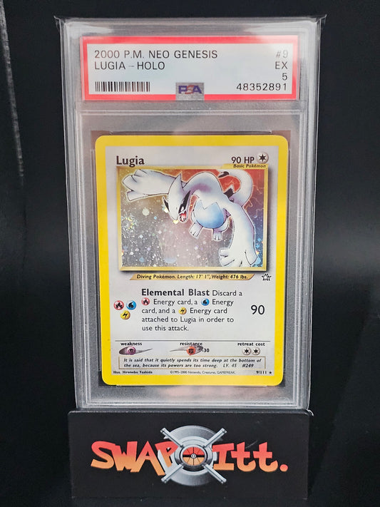 2000 pokemon neo genesis LUGIA-HOLO psa 5