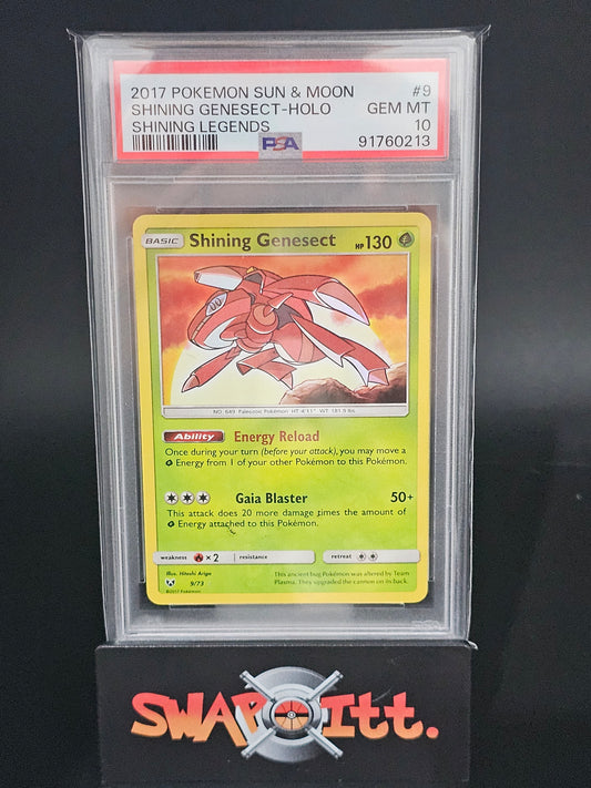 2017 pokemon sun & moon SHINING GENESECT-HOLO shining legends psa 10