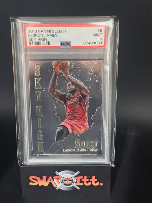 2013 panini select LEBRON JAMES sky high psa 9