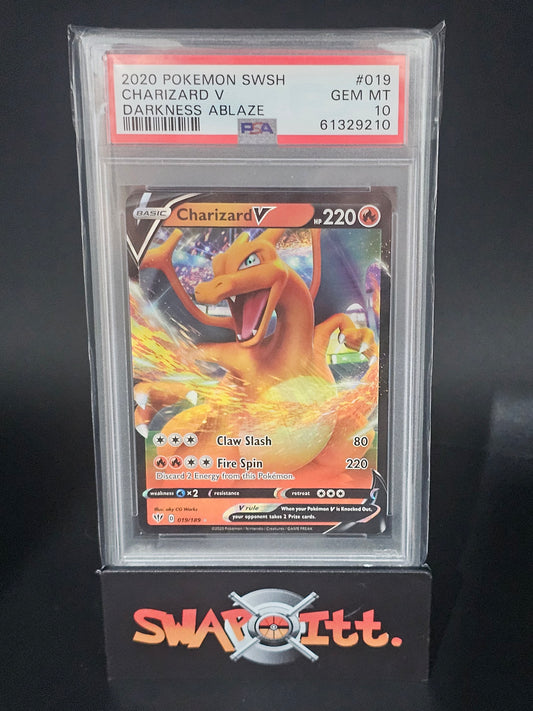 2020 pokemon swsh CHARIZARD V darkness ablaze psa 10