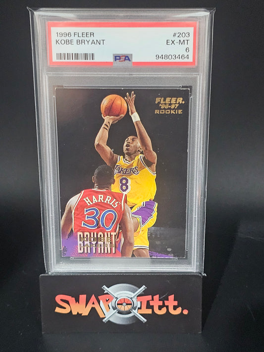 1996 fleer KOBE BRYANT psa 6