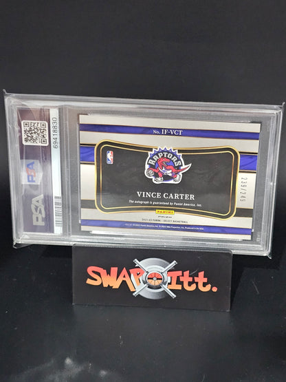 2021 select VINCE CARTER in flight auto 239/245 psa 9