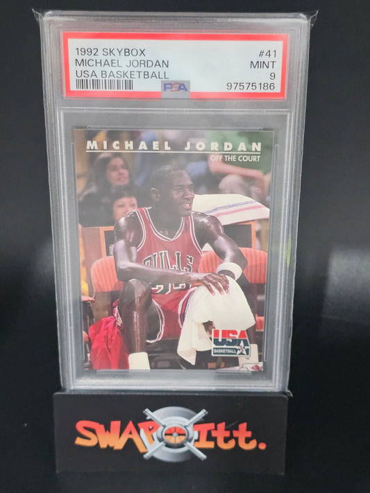 1992 skybox MICHAEL JORDAN usa basketball psa 9