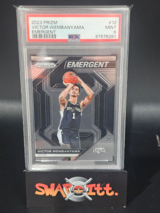 2023 prizm VICTOR WEMBANYAMA emergent psa 9