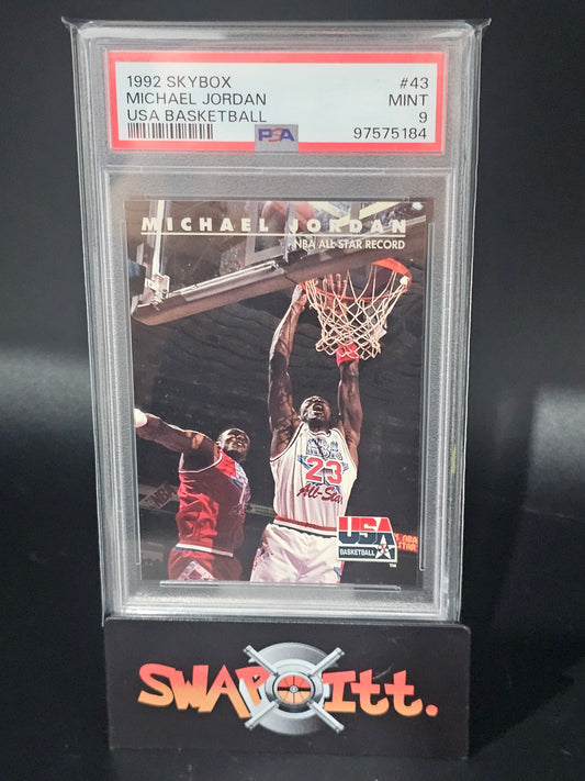 1992 skybox MICHAEL JORDAN usa basketball psa 9