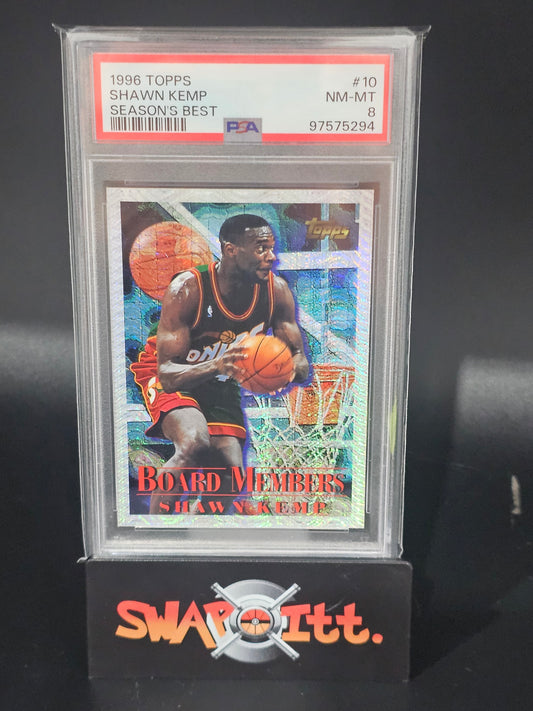 1996 topps SHAWN KEMP seasons best psa 8