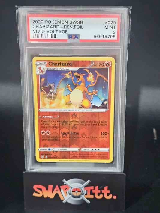 2020 pokemon swsh CHARIZARD-REV.FOIL vivid voltage psa 9