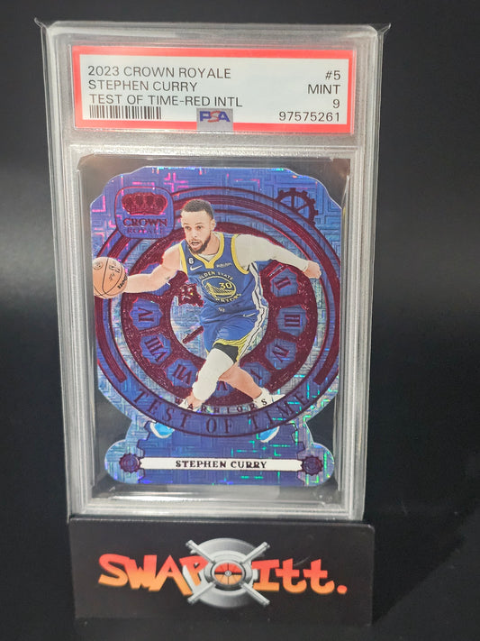 2023 crown royale STEPHEN CURRY test of time-red international psa 9