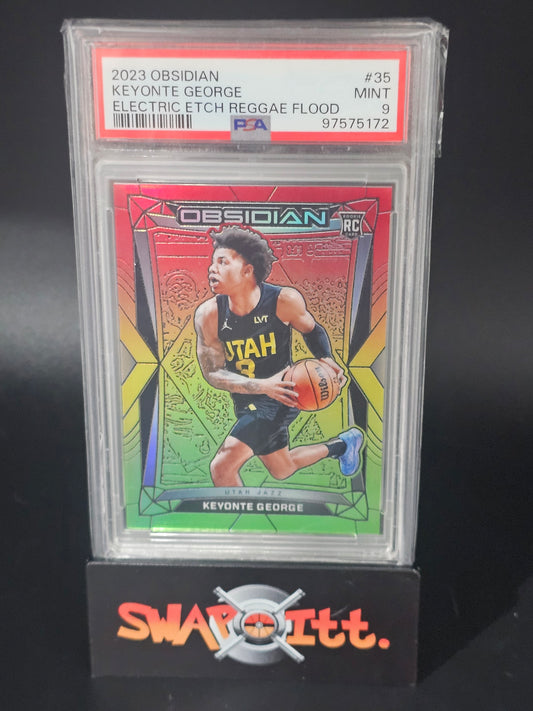 2023 obsidian KEYONTE GEORGE electric etch-reggae flood 06/75 psa 9