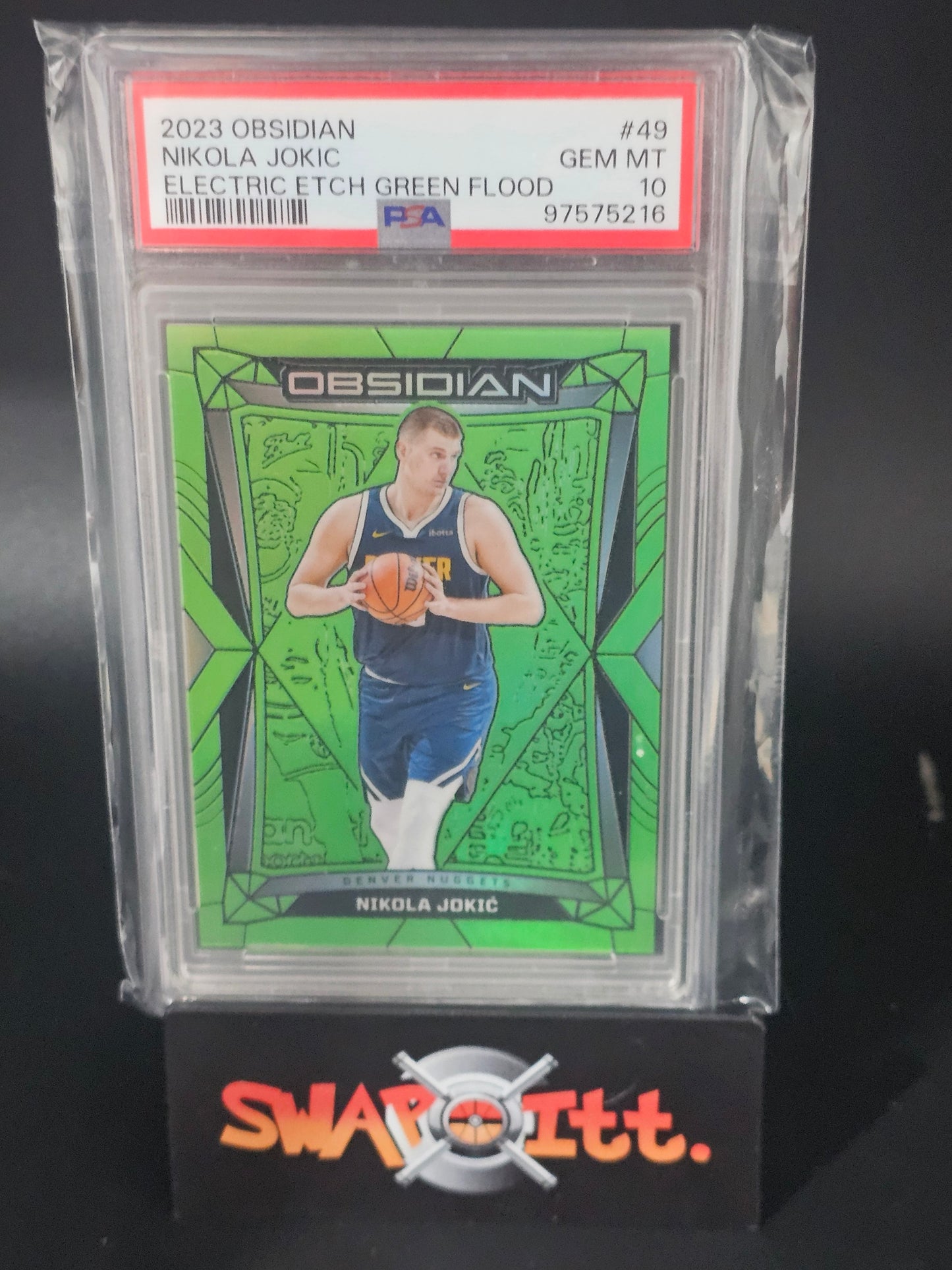 2023 obsidian NIKOLA JOKIC electric etch green flood 16/25 psa 10