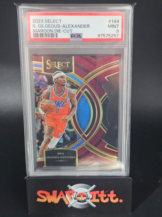 2023 select SHAI GILDEOUS_ALEXANDER maroon die cut 155/175 psa 9