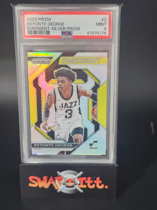 2023 prizm KEYONTE GEORGE emergent-silver prizm psa 9