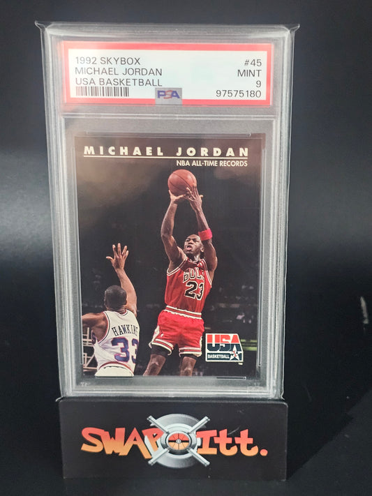 1992 skybox MICHAEL JORDAN usa basketball psa 9