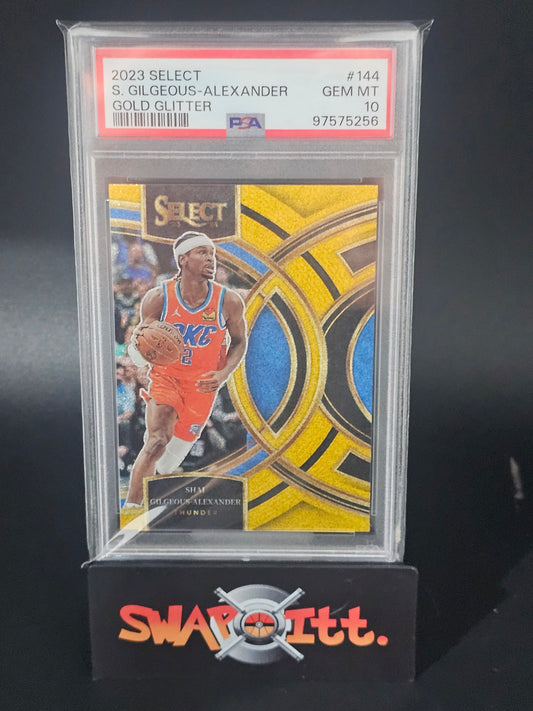 2023 select SHAI GILGEOUS-ALEXANDER gold glitter psa 10