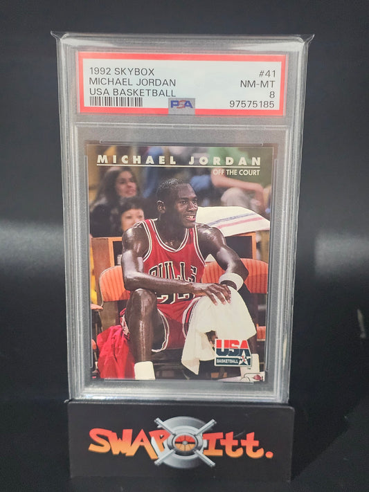 1992 skybox MICHAEL JORDAN usa basketball psa 8