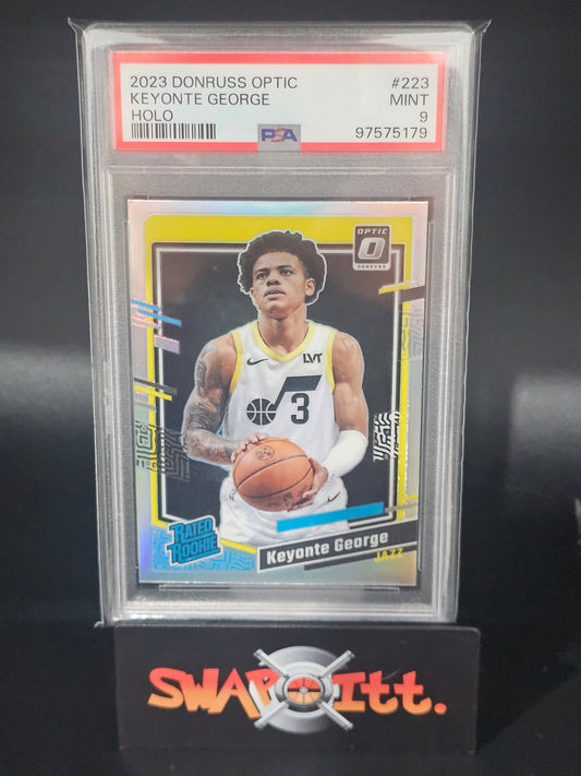 2023 donruss optic KEYONTE GEORGE holo psa 9