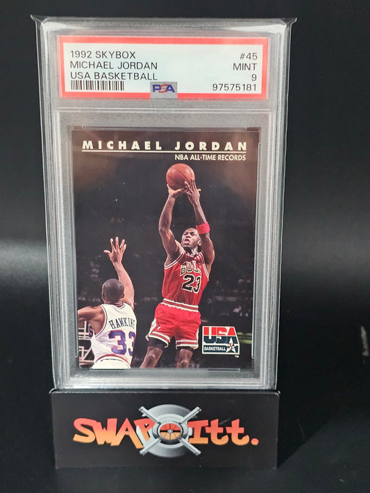 1992 skybox MICHAEL JORDAN usa basketball psa 9