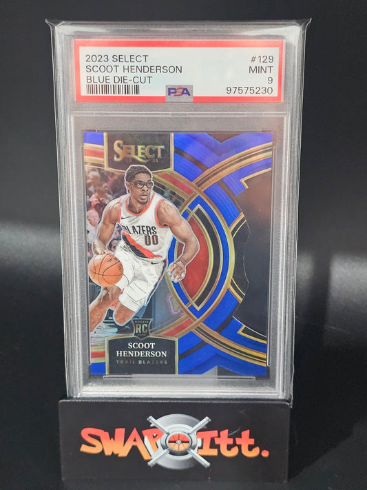 2023 select SCOOT HENDERSON blue die-cut psa 9