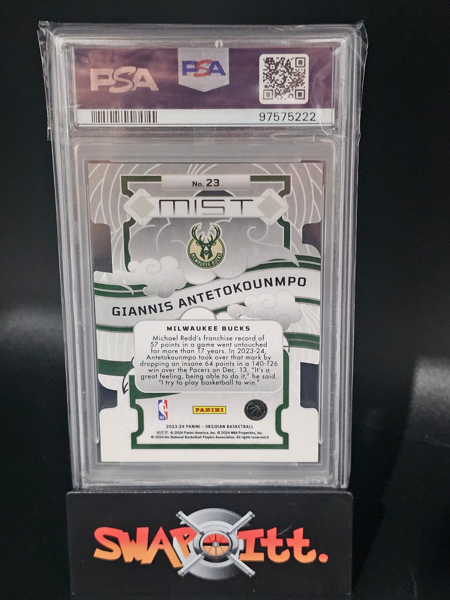 2023 obsidian GIANNIS ANTETOKOUNMPO mist psa 8