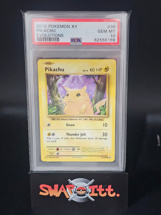 2016 pokemon xy PIKACHU evolutions psa 10