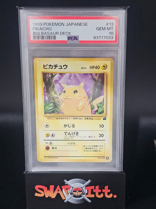 1999 pokemon japanese PIKACHU bulbasaur deck psa 10