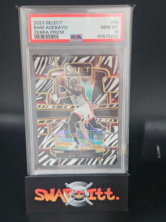 2023 select BAM ADEBAYO zebra prizm psa 10