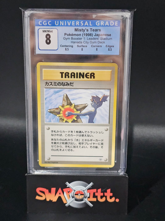 1998 pokemon japanese MISTYS TEARS gym booster 1 cgc 8