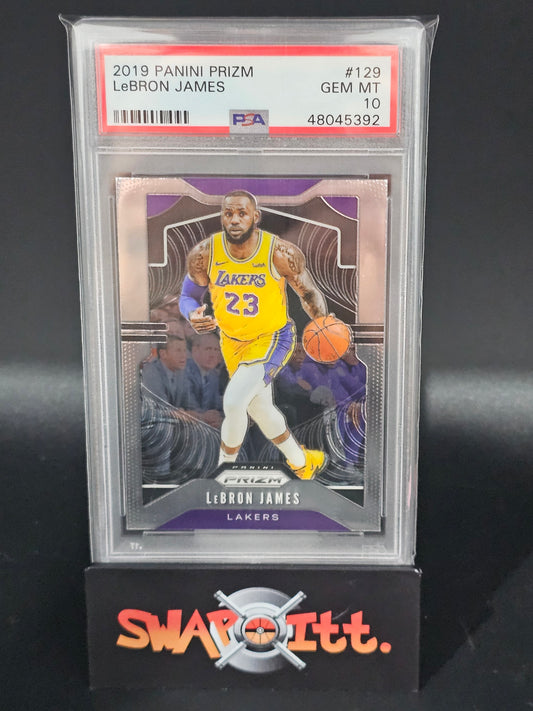 2019 panini prizm LEBRON JAMES psa 10