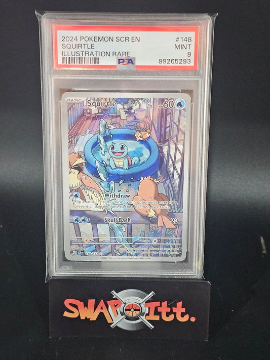 2024 pokemon ecr en SQUIRTLE illustration rare psa 9