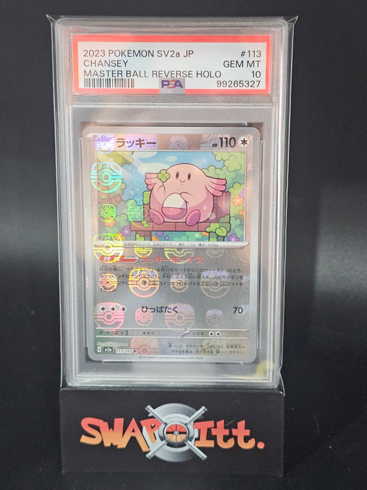 2023 pokemon sv2a jp CHANSE Y master ball reverse holo psa 10