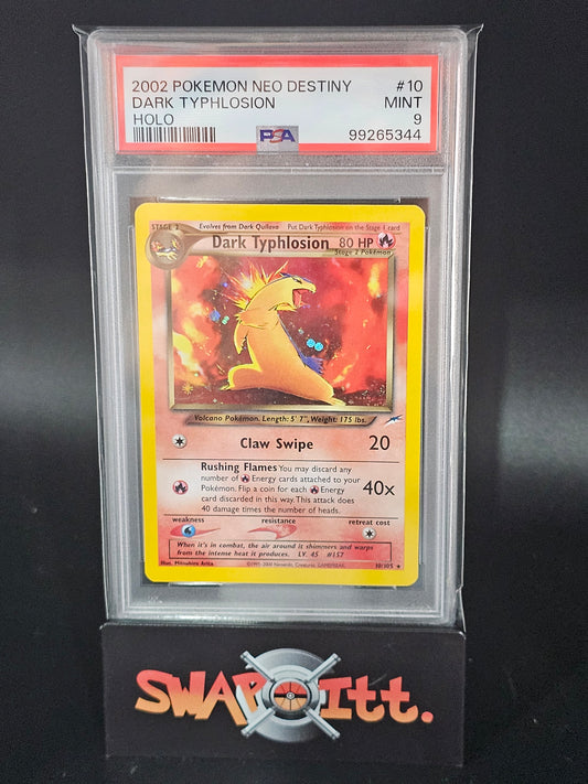 2002 pokemon neo destiny DARK TYPHLOSION holo psa 9