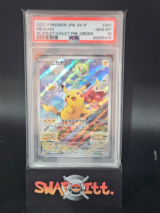 2022 pokemon jpn sv-p PIKACHU scarlet/violet pre order psa 10