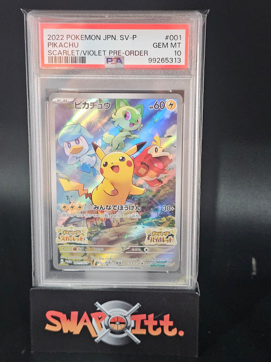 2022 pokemon jpn sv-p PIKACHU scarlet/violet pre order psa 10