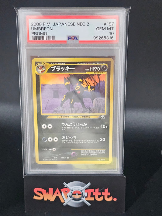 2000 pokemon japanese neo 2 UMBREON promo psa 10