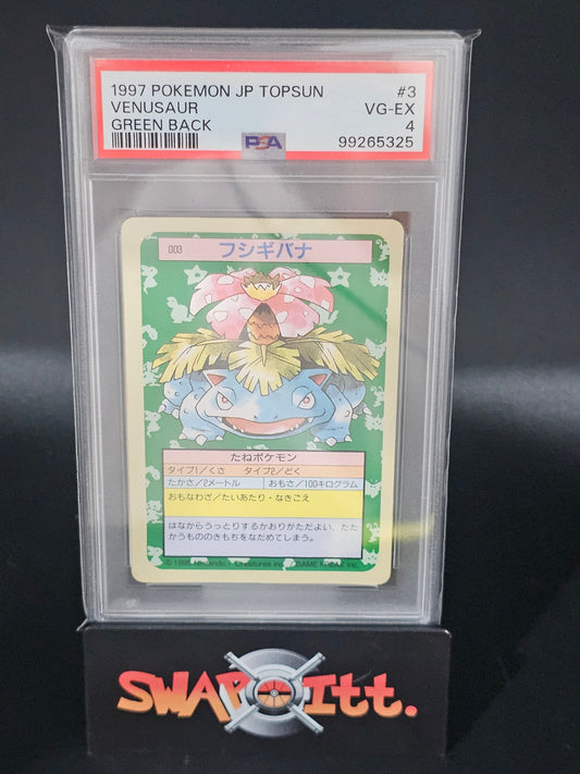 1997 pokemon jp topsun VENUSAUR green back psa 4