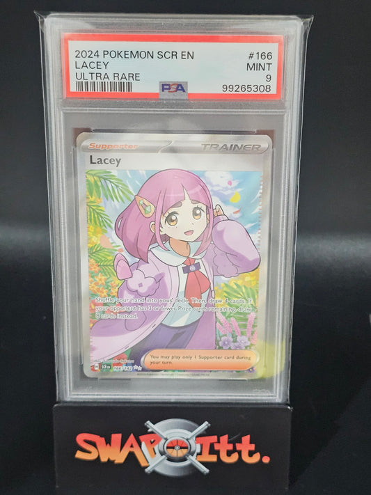 2024 pokemon scr en LACEY ultra rare psa 9