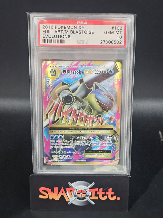 2016 pokemon xy full art/M.BLASTOISE evolutions psa 10