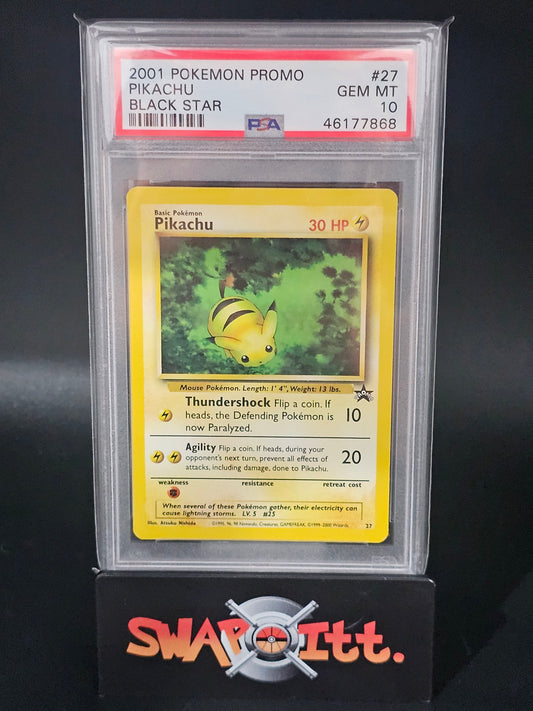 2001 pokemon promo PIKACHU black star psa 10