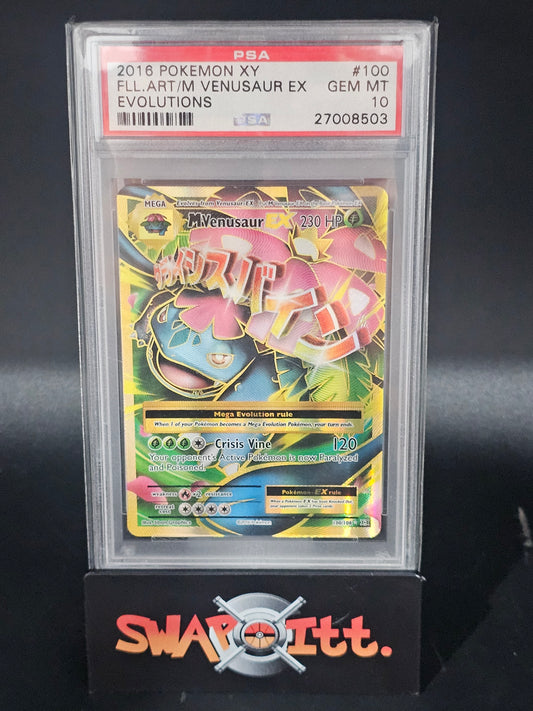 2016 pokemon xy fll art/M VENUSAUR ex evolutions psa 10