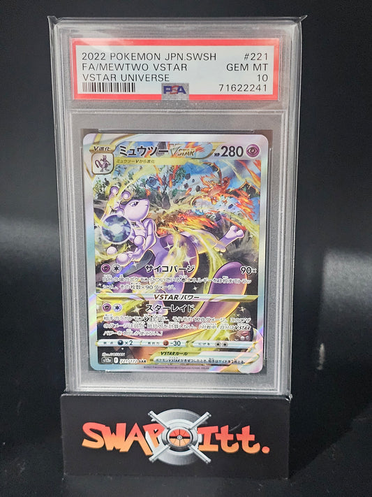 2022 pokemon jpn.swsh FA/MEWTWO VSTAR vstar universe psa 10