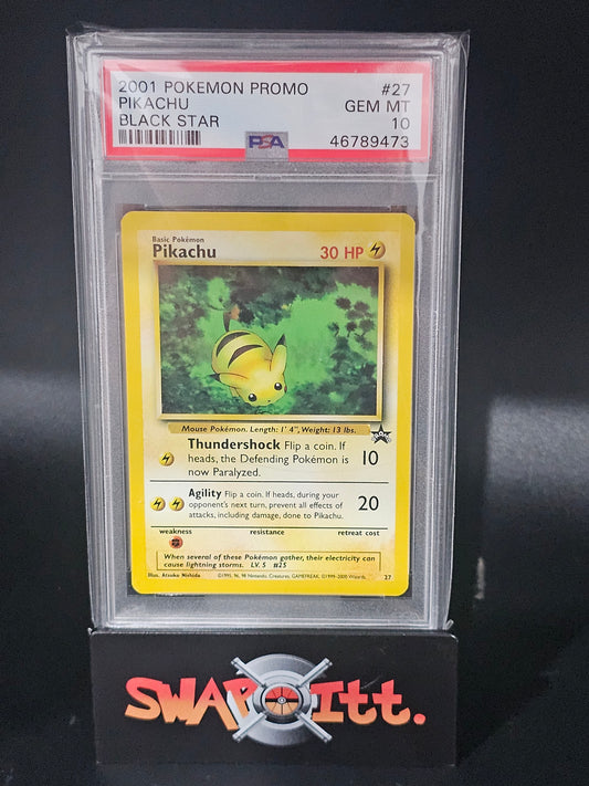 2001 pokemon promo PIKACHU black star psa 10