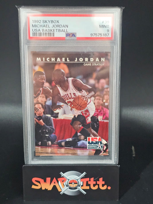 1992 skybox MICHAEL JORDAN USA BASKETBALL psa 9