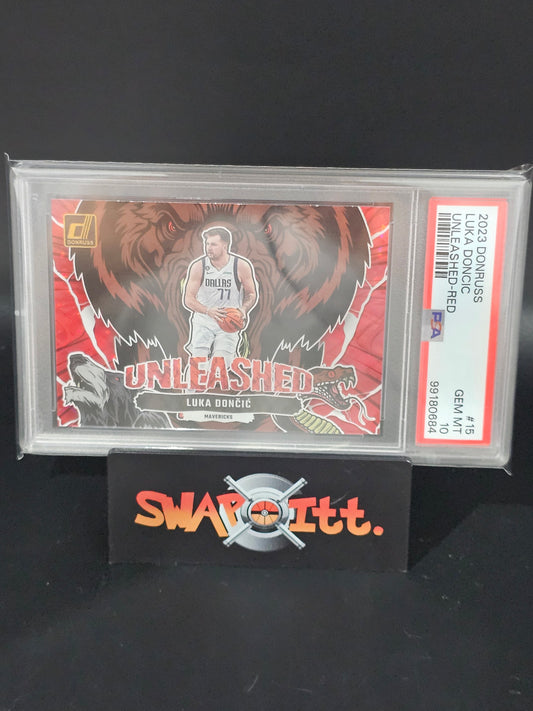 2023 donruss LUKA DONCIC unleashed-red psa 10