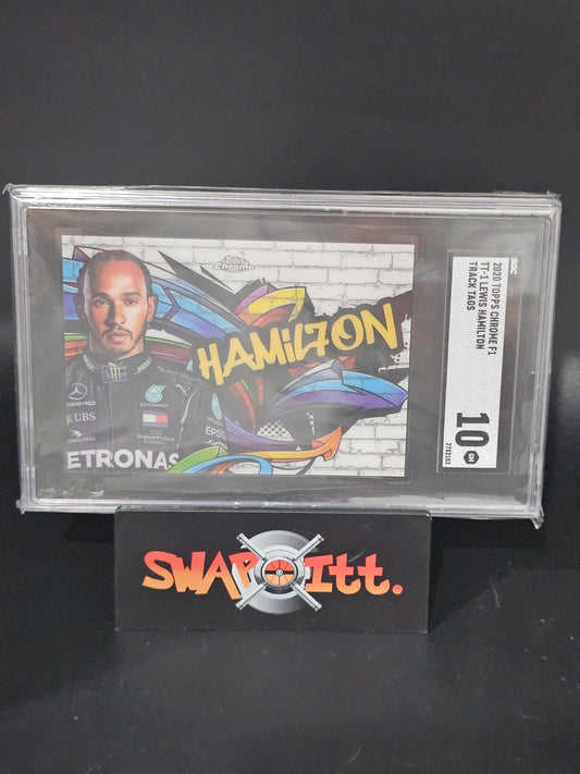 2020 topps chrome f1 LEWIS HAMILTON track tags sgc 10