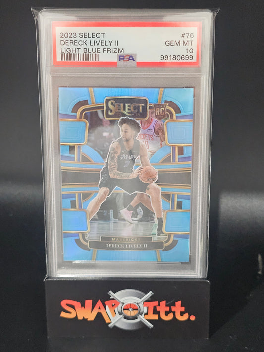 2023 select DERECK LIVELY II light blue prizm 216/299 psa 10